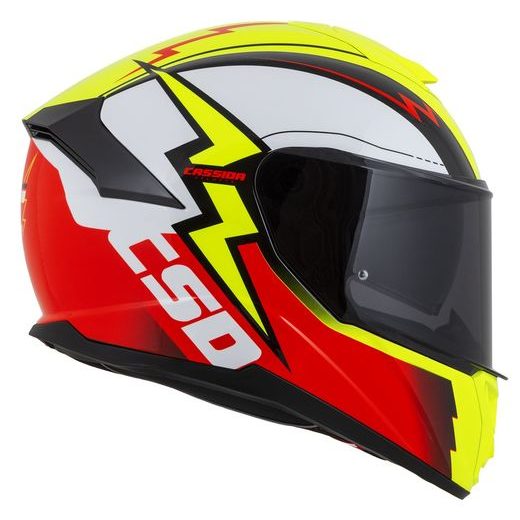 Integralna čelada CASSIDA Integral GT 2.1 Flash fluo yellow/ fluo red/ black/ white XL
