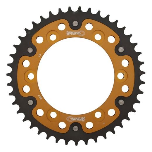 Zadnji verižnik (zobnik) SUPERSPROX STEALTH RST-867:43-GLD zlata 43T, 525