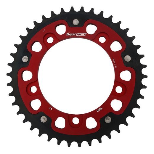 Zadnji verižnik (zobnik) SUPERSPROX STEALTH RST-1800:42-RED rdeč 42T, 530