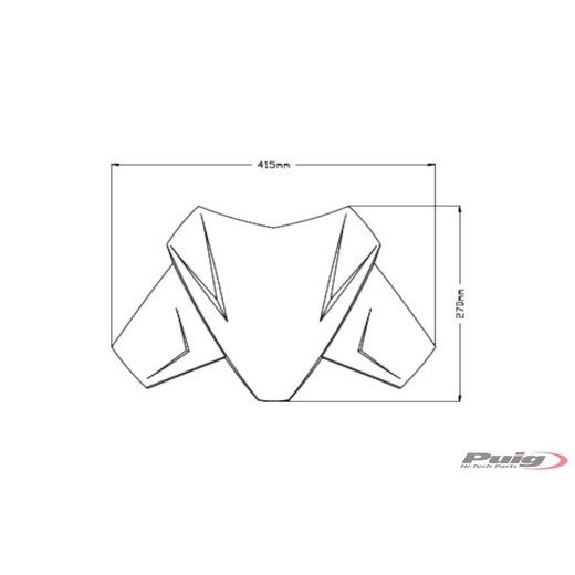Windscreen PUIG SPORT 20401F dark smoke