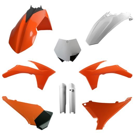 Set plastik POLISPORT 91445 White KTM