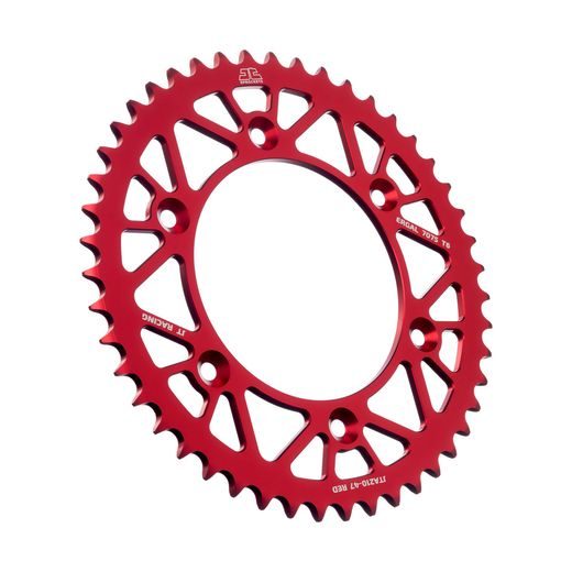 Aluminijasti zadnji verižnik (zobnik) JT JTA 210-47RED 47T, 520 Rdeč
