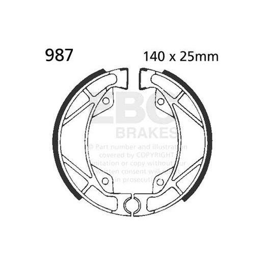 Brake shoe set EBC 987