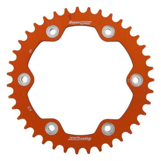 Rear ALU sprocket SUPERSPROX RAL-613:39-ORG oranžna 39T, 525