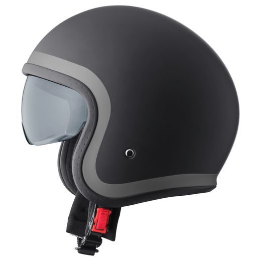 Jet čelada GMS RIDE ZG11702 matt black-grey 2XL