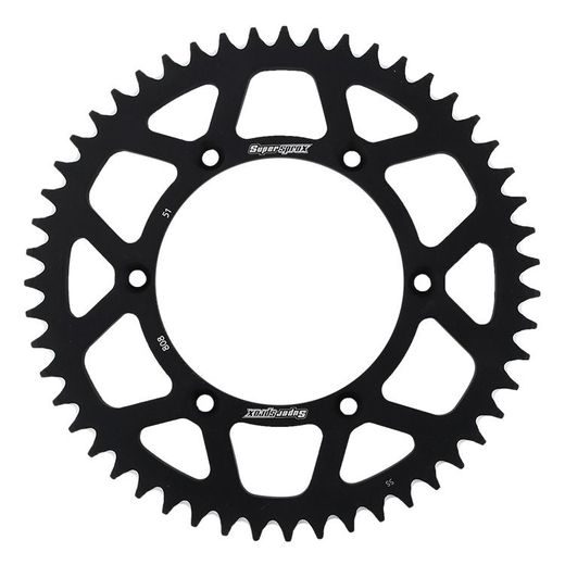 Rear ALU sprocket SUPERSPROX RAL-808:51-BLK črna 51T, 520