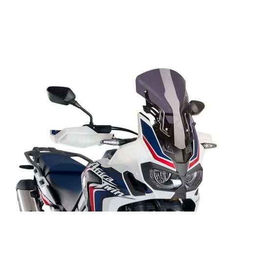 Windscreen PUIG RACING WITH SUPPORT + PROTECTION 9155F dark smoke