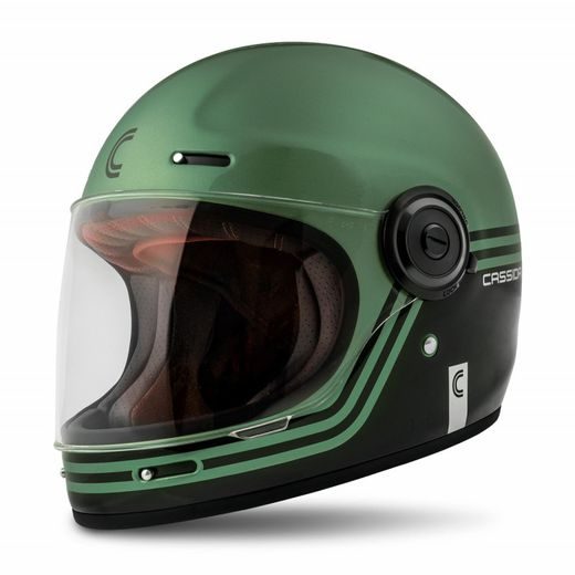 Integralna čelada CASSIDA Fibre SUPER HOOLIGAN black/ metallic green/ grey XS