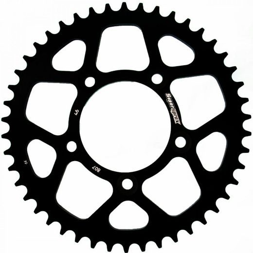 Aluminijasti zadnji verižnik (zobnik) SUPERSPROX RAL-807:46-BLK črna 46T, 525