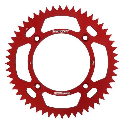 Rear ALU sprocket SUPERSPROX RAL-209:52-RED rdeč 52T, 420