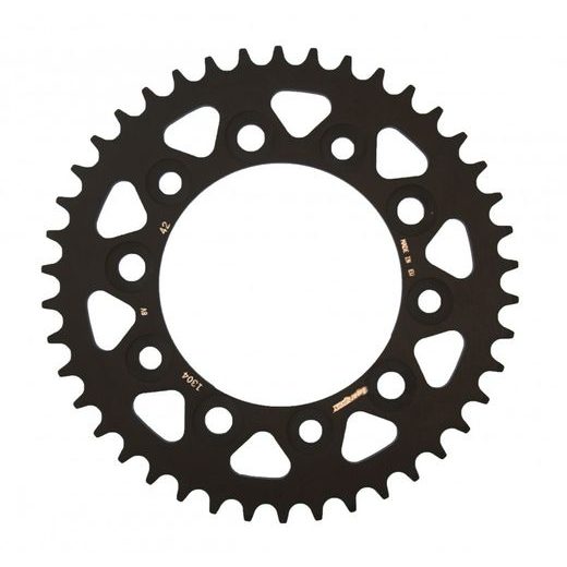 Aluminijasti zadnji verižnik (zobnik) SUPERSPROX RAL-1304:42-BLK črna 42T, 525