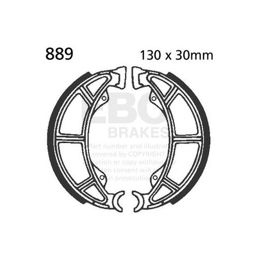 Brake shoe set EBC 889