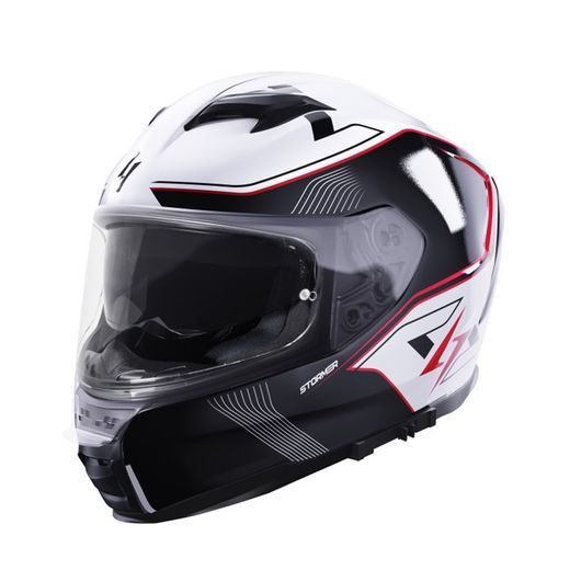 Integralna čelada STORMER ZS-1001 TAKEN white, red, pearly XS