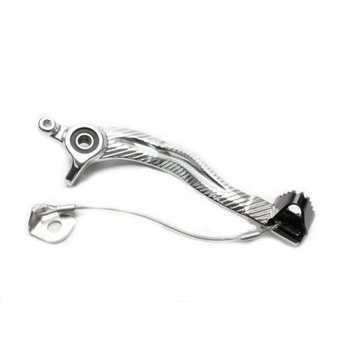 Brake pedal MOTION STUFF 83P-0851002 silver body, black steel fixed tip Steel Fixed Tip