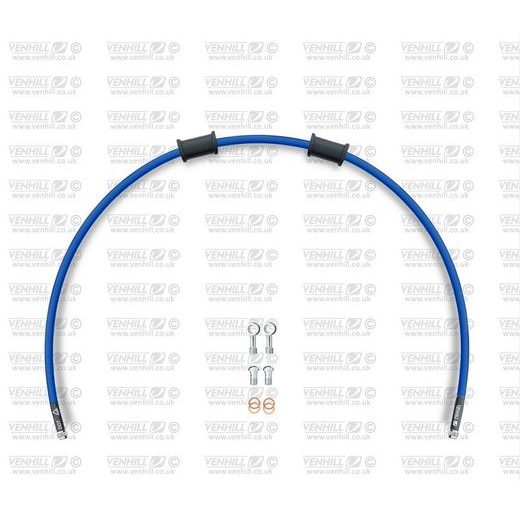 Set prednjih zavornih cevi Venhill POWERHOSEPLUS YAM-6037FS-SB (1 cev v kompletu) Solid blue hoses, stainless steel fittings