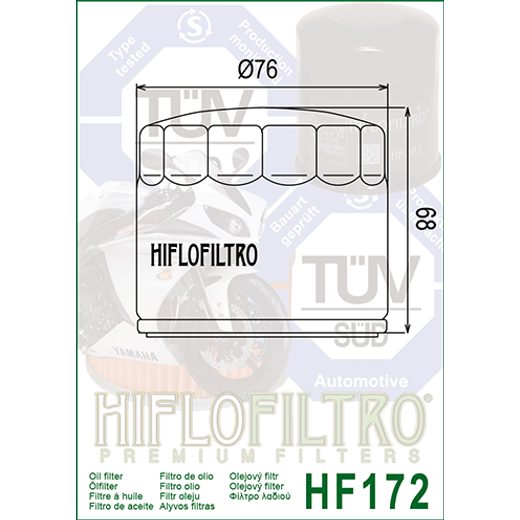 Oljni filter HIFLOFILTRO HF172C kromiran