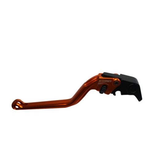 Clutch Lever ACCOSSATO ESM011 fixed CNC-worked aluminium, orange