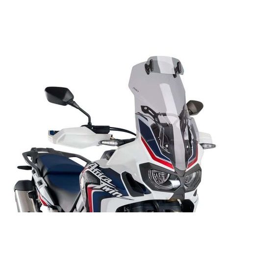 Windscreen PUIG TOURING WITH VISOR WITH SUPPORT + PROTECTION 9157H smoke