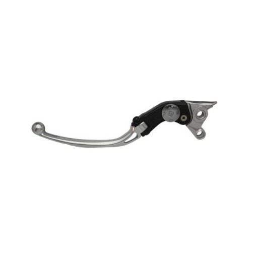 Adjustable folding lever ACCOSSATO LV008 in aluminium for original clutch master cylinders srebrna