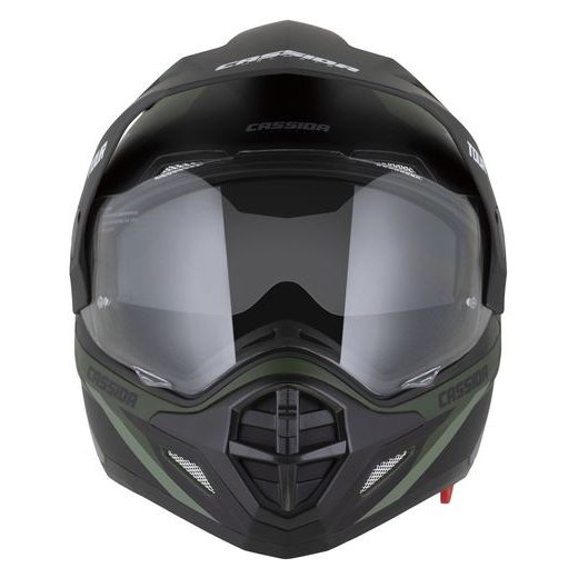 Motocross Helmet CASSIDA TOUR 2.0 X-TRA white/red/black/black matt peak 2XL