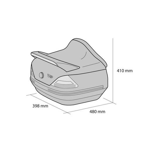 Kovček ( Top case ) CUSTOMACCES MERCEDES MT0005N črna