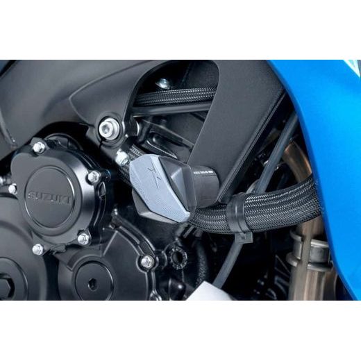 Frame sliders PUIG R12 7721N black with grey rubber