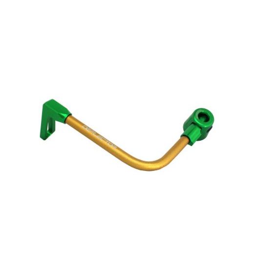 Lever guard ACCOSSATO DE002 with gold hose and joint left, aluminium