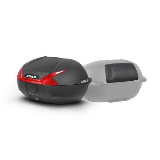 Kovček ( Top case ) SHAD SH47 D0B47206 black/red
