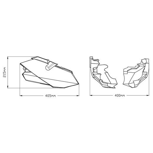 Engine spoiler PUIG 3554C carbon look