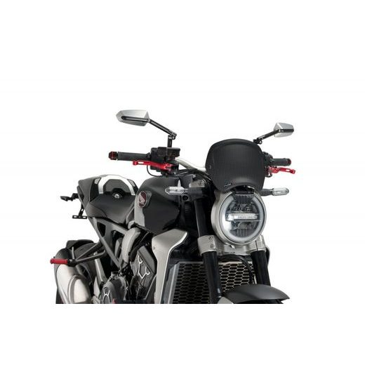 Windshield PUIG FRONTAL PLATE 9768C carbon look