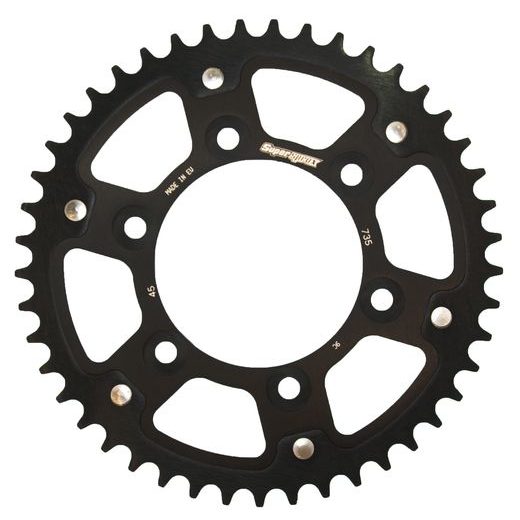 Zadnji verižnik (zobnik) SUPERSPROX STEALTH RST-735:45-BLK črna 45T, 520