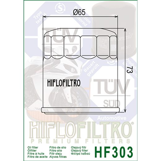 Oljni filter HIFLOFILTRO HF303C kromiran