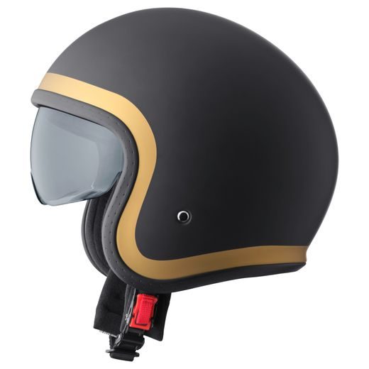 Jet čelada GMS RIDE ZG11702 matt black-gold 2XL