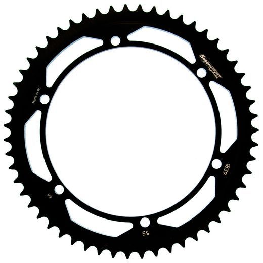 Zadnji verižnik (zobnik) SUPERSPROX RFE-1839:55-BLK črna 55T, 428