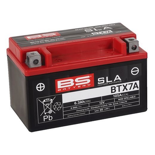 Tovarniško aktiviran akumulator BS-BATTERY BTX7A (FA) (YTX7A (FA)) SLA