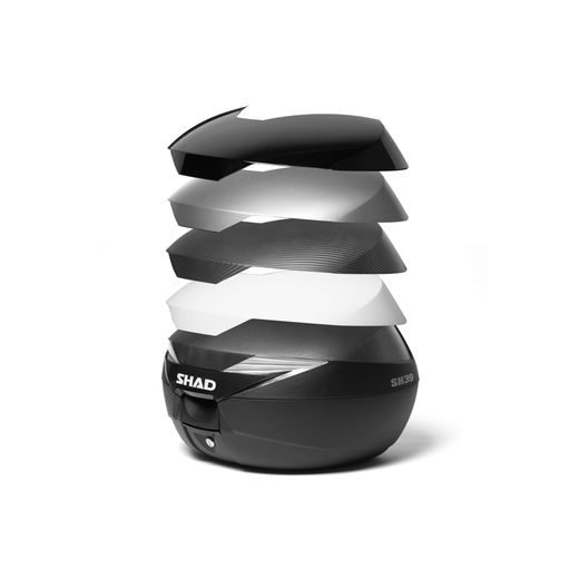 Kovček ( Top case ) z barno zgornjo ploščo SHAD SH39 nova titanium barva