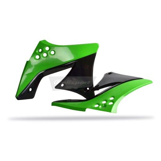 Radiator scoops POLISPORT 8412800001 (par) green 05/black