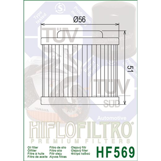 Oljni filter HIFLOFILTRO HF569