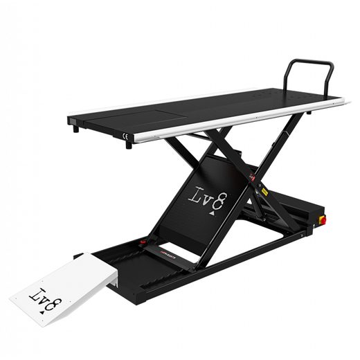 Motorcycle lift LV8 GOLDRAKE 400 FLOOR VERSION EG400E.W with electro-hydraulic unit (black and white RAL 9016)
