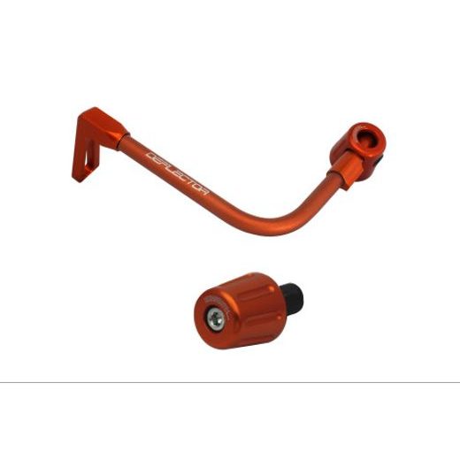 Lever guard in aluminium + right end ACCOSSATO DE005 with orange hose and joint levi