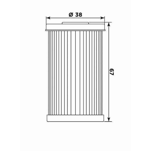 Oljni filter MIW DA16003 (alt. HF169)