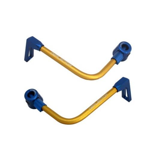 Lever guard ACCOSSATO DE003 with gold hose and joint right + left, aluminium
