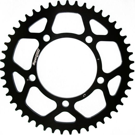 Rear ALU sprocket SUPERSPROX RAL-7:47-BLK črna 47T, 525