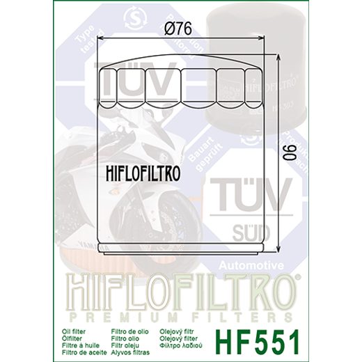 Oljni filter HIFLOFILTRO HF551