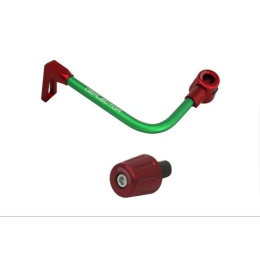 Lever guard in aluminium + right end ACCOSSATO DE005 with green hose and joint levi