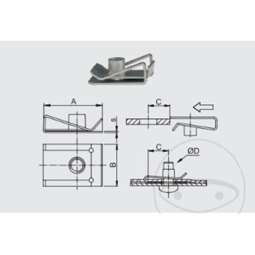 Speed nuts JMT 10 pieces