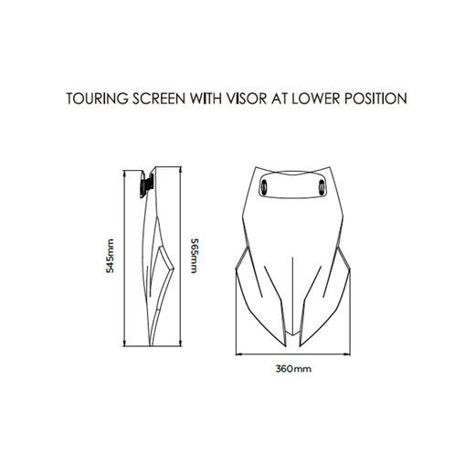 Windscreen PUIG TOURING WITH VISOR 20392H smoke