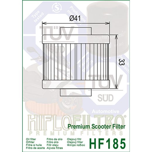 Oljni filter HIFLOFILTRO HF185