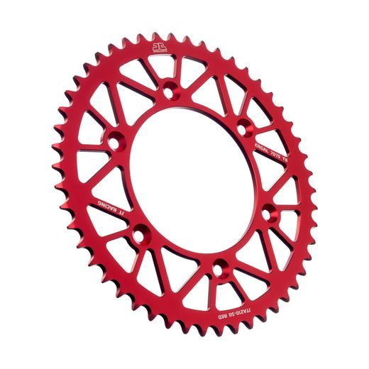Aluminijasti zadnji verižnik (zobnik) JT JTA 210-50RED 50T, 520 Rdeč