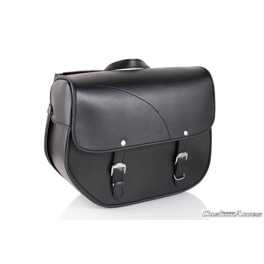 Leather saddlebag CUSTOMACCES SANT LOUIS AP0010N črna levi